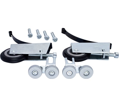 Ролики в комплекте Mebax Асимметрия 2-ой класс для шкафа- купе с саморезом 5мм под трек 37,5мм, 00-00000329