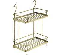 Полка двухъярусная большая lemax, античная бронза YJ-G205A AB