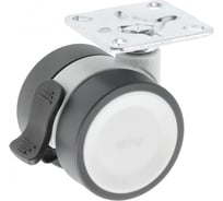 Мебельное колесо GTV CIRCO диаметр 50 мм, серое, со стопором KM-CIRCO-50MM-ZH-19