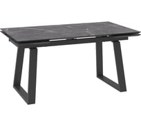 Стол Барон 160, Камень тёмный Compakt cer/Чёрный Mebwill 101763