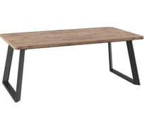 Стол Гранд 200, Дуб Веллингтон, Черный Mebwill 101889