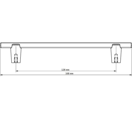 Ручка GTV RAY 128 мм, черный матовый UZ-RAY-128-20M