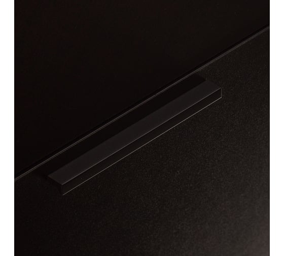 Мебельная алюминиевая ручка GTV PILLAR 160 мм/190 мм, черный матовый UA-PILLAR-160-20M