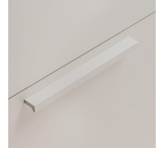 Мебельная алюминиевая ручка GTV PILLAR 160 мм/190 мм, белый матовый UA-PILLAR-160-10M
