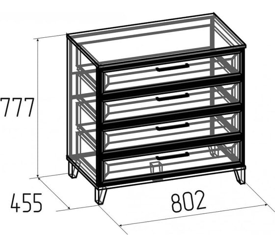 Комод Арника Аурелио 6 с ящиками, белый 00-00136146