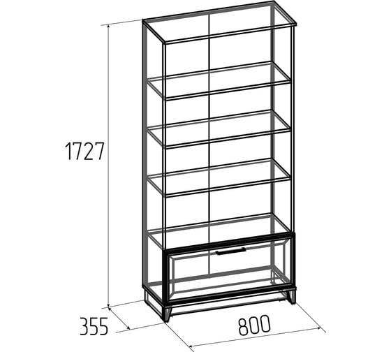 Шкаф МЦН Арника Аурелио 2, антрацит 00-00136138