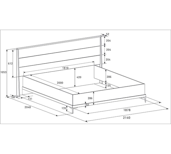 Кровать Арника Кара 1 с ортопедическим основанием 180x200 00-00142467