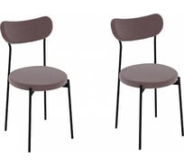 Комплект стульев Арника Стивен 2 шт, черный велюр бежевый 00-00144286