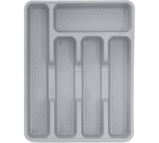Лоток для столовых приборов серый 26.5x34x4.5см HOBBY LIFE HL0411200GR