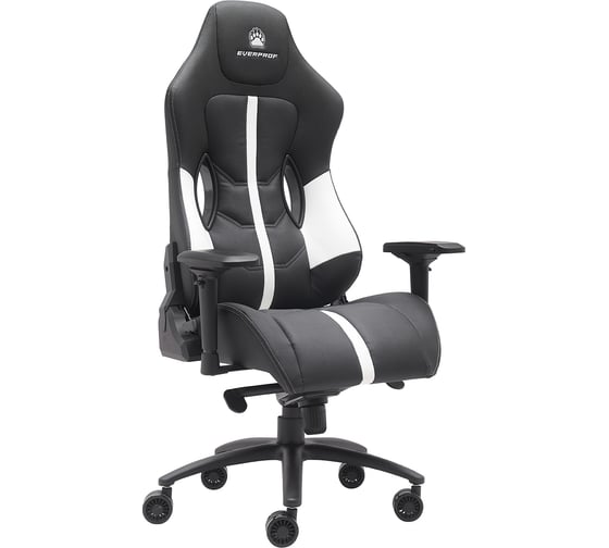 Кресло Everprof Jaguar экокожа, белый/черный EP Jaguar PU White/Black 1