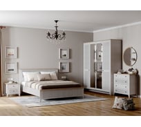 Комод Мебельград Валенсия спальня с 5 ящ Персидский жемчуг / Дуб натуральный светлый 65408