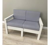 Диван 2-х местный NEW VICTORIA каркас белый, велюр графит К0022