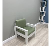 Кресло NEW VICTORIA каркас белый, велюр фисташковый К0028