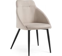 Стул на металлокаркасе Woodville Фусе бежевый / черный 578399