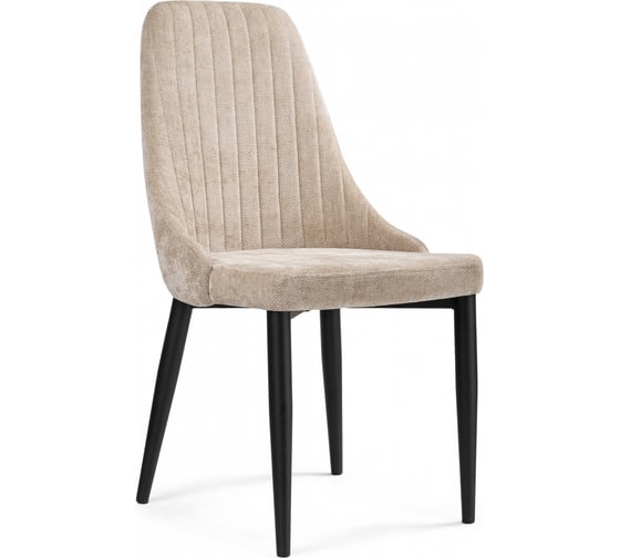 Стул на металлокаркасе Woodville Kora black / beige 15753
