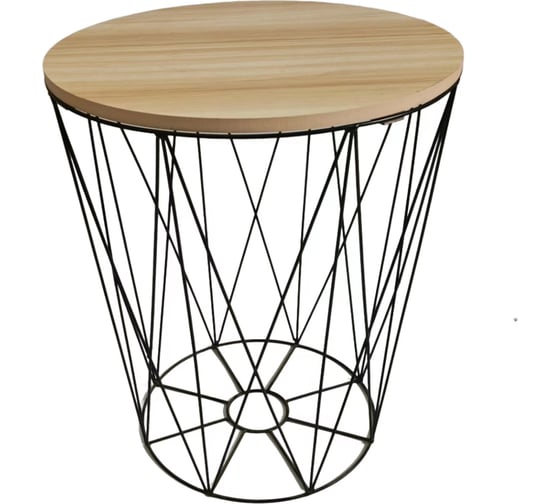 Столик-подставка Homium Wood Collection, цвет коричневый, круглый LS18-5061