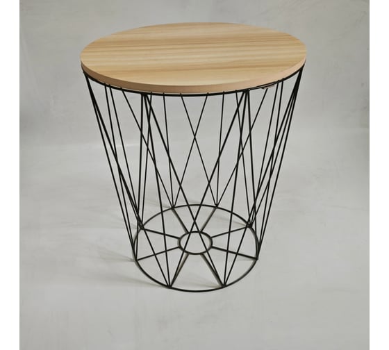 Столик-подставка Homium Wood Collection, цвет коричневый, круглый LS18-5061