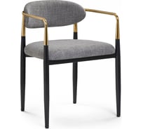 Стул на металлокаркасе Woodville Lord gray / black / gold 15741