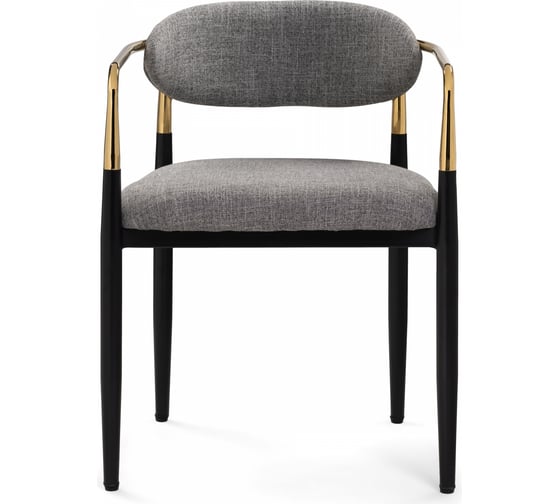 Стул на металлокаркасе Woodville Lord gray / black / gold 15741