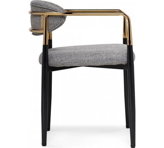 Стул на металлокаркасе Woodville Lord gray / black / gold 15741