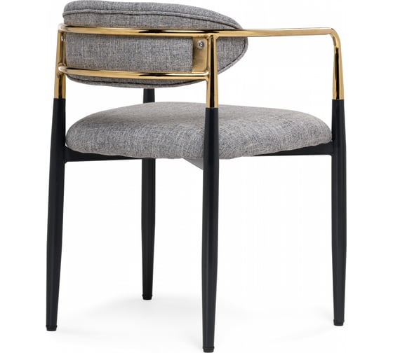 Стул на металлокаркасе Woodville Lord gray / black / gold 15741