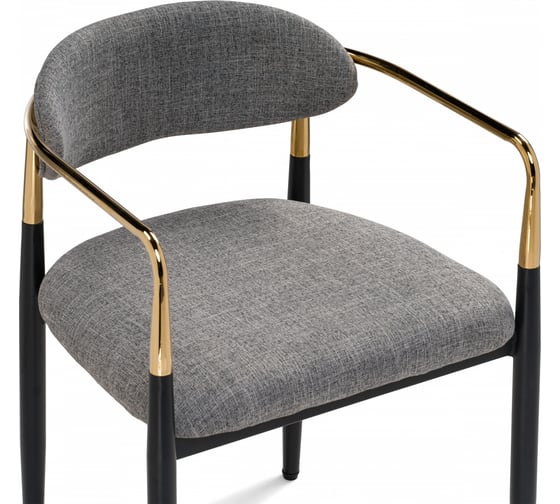 Стул на металлокаркасе Woodville Lord gray / black / gold 15741