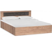 Кровать Woodville Taika 160x200, дуб золотой / камень темный 499623