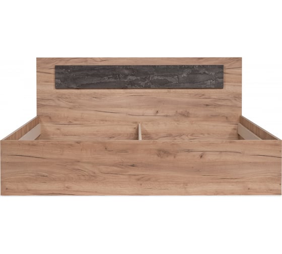 Кровать Woodville Taika 160x200, дуб золотой / камень темный 499623