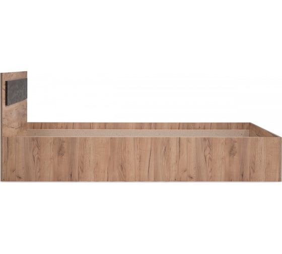 Кровать Woodville Taika 160x200, дуб золотой / камень темный 499623