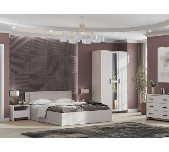 Кровать Woodville Taika 160x200, ясень анкор светлый 539300