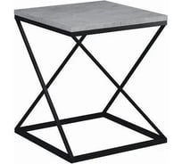 Стол журнальный Desk Question лофт DQ Teaser Nut 50x50 ЛДСП бетон чикаго, черный 500x500x532 10268