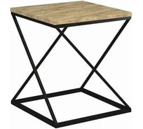 Стол журнальный Desk Question лофт DQ Teaser Nut 50x50 ЛДСП дуб табачный, черный 500x500x532 10267