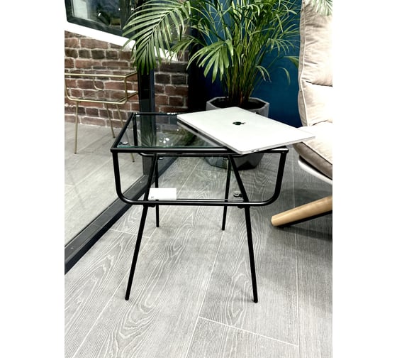 Столик журнальный Maison de Plush Verre noir черное стекло QS5020B