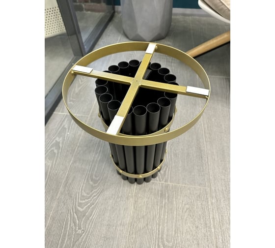 Столик журнальный круглый Maison de Plush Marbre noir черный мрамор S 19T005B
