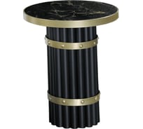 Столик журнальный круглый Maison de Plush Marbre noir черный мрамор M 19T005A