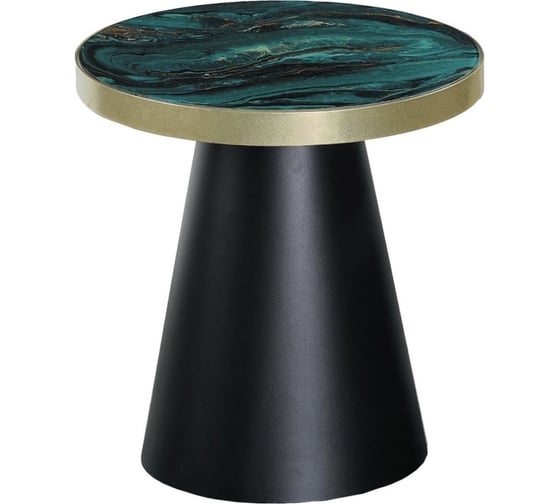 Столик журнальный круглый Maison de Plush Mer verte зеленое море 19T007