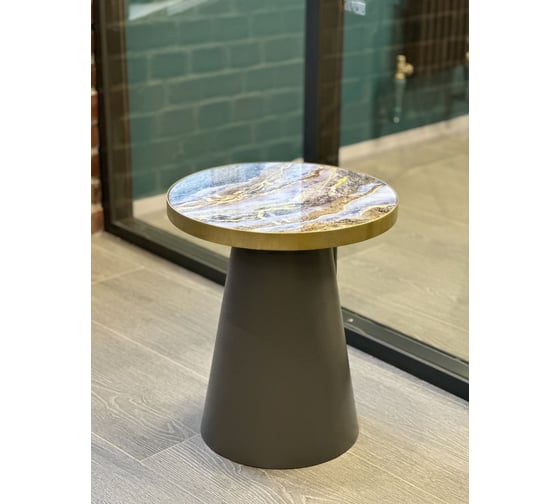 Столик журнальный круглый Maison de Plush Brise grise серый бриз 19T008C