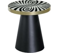 Столик журнальный круглый Maison de Plush Zèbre зебра 19T006