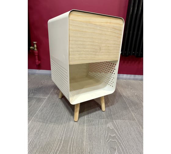 Столик журнальный круглый Maison de Plush Armoire blanche белая тумба QS5019A