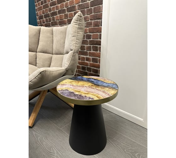 Столик журнальный круглый Maison de Plush Sables roses розовые пески 19T008B