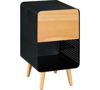 Столик журнальный круглый Maison de Plush Armoire noire черная тумба QS5019B