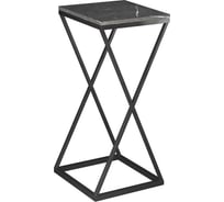 Стол журнальный Desk Question лофт DQ Argo Plum черный мрамор, черный 350x350x732 117876