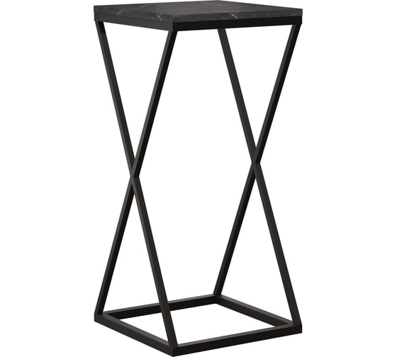 Стол журнальный Desk Question лофт DQ Argo Plum черный мрамор, черный 350x350x732 117876