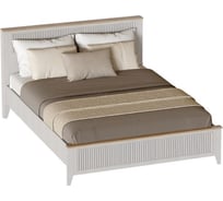 Кровать Мебельград Валенсия спальня 1600 Персидский жемчуг / Дуб натуральный светлый 65489