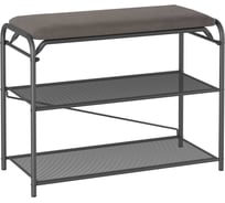 Подставка для обуви ЗМИ Гранада 23_НБК с сиденьем ткань нубук графит ПДОГ23СНБК Гр