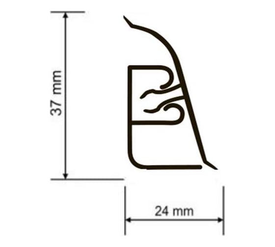 Плинтус для столешницы Thermoplast 850-1303 АР850 белая искра, 37х24x4200, ф-ра1110/011 12 850V.1303F4200.00.00