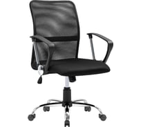 Офисное кресло DEFENDER Rivellon черный, сетка, хромированная крестовина 64339