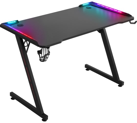 Игровой стол DEFENDER Jupiter RGB, подвес кружки+гарнитуры, черный 64309