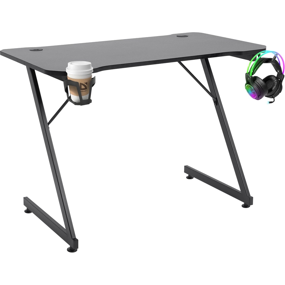 Игровой стол DEFENDER Black Scorpion подвес кружки+гарнитуры, черный ...