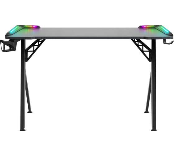 Игровой стол DEFENDER Extreme RGB, подвес кружки+гарнитуры, черный 64307